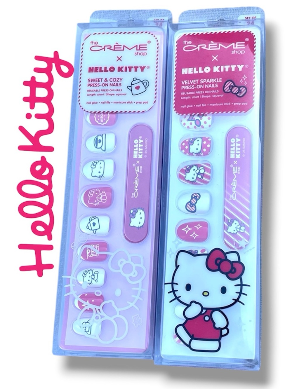 Hello Kitty Press-on Nails The Crème Shop 2 Sets of 24